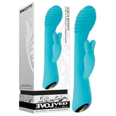Aqua Bunny 21.3 cm 8.4 Inch USB Rechargeable Rabbit Vibrator Blue VIBRATORS-RABBIT